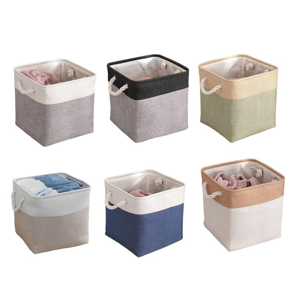 Foldable Linen Laundry Basket Six Colour Pairs | StorageOZ