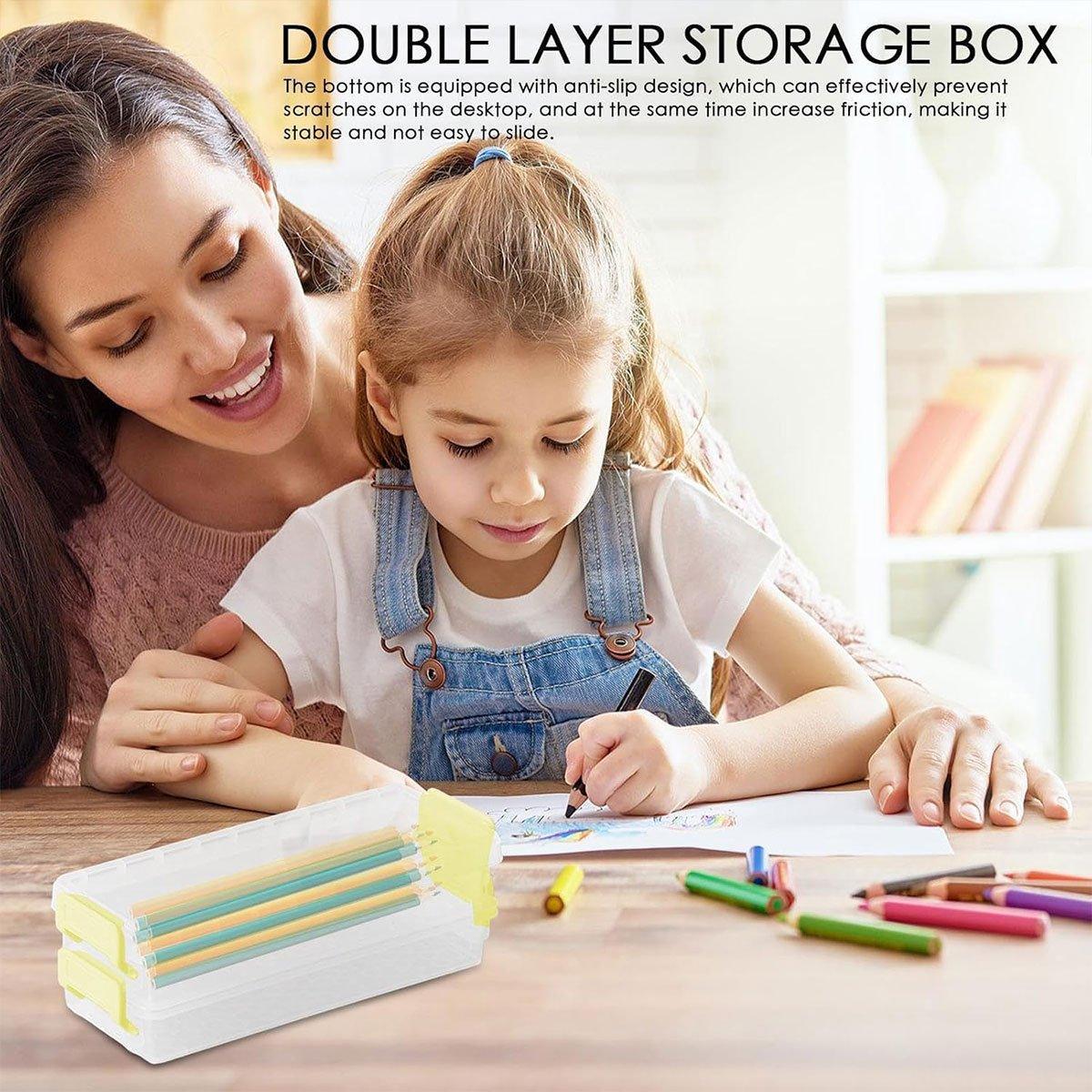 3 Pcs Clear Desktop Storage Boxes Six Colours | StorageOZ