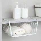 3 Pcs White Hanging Under Shelf Basket Set | StorageOZ
