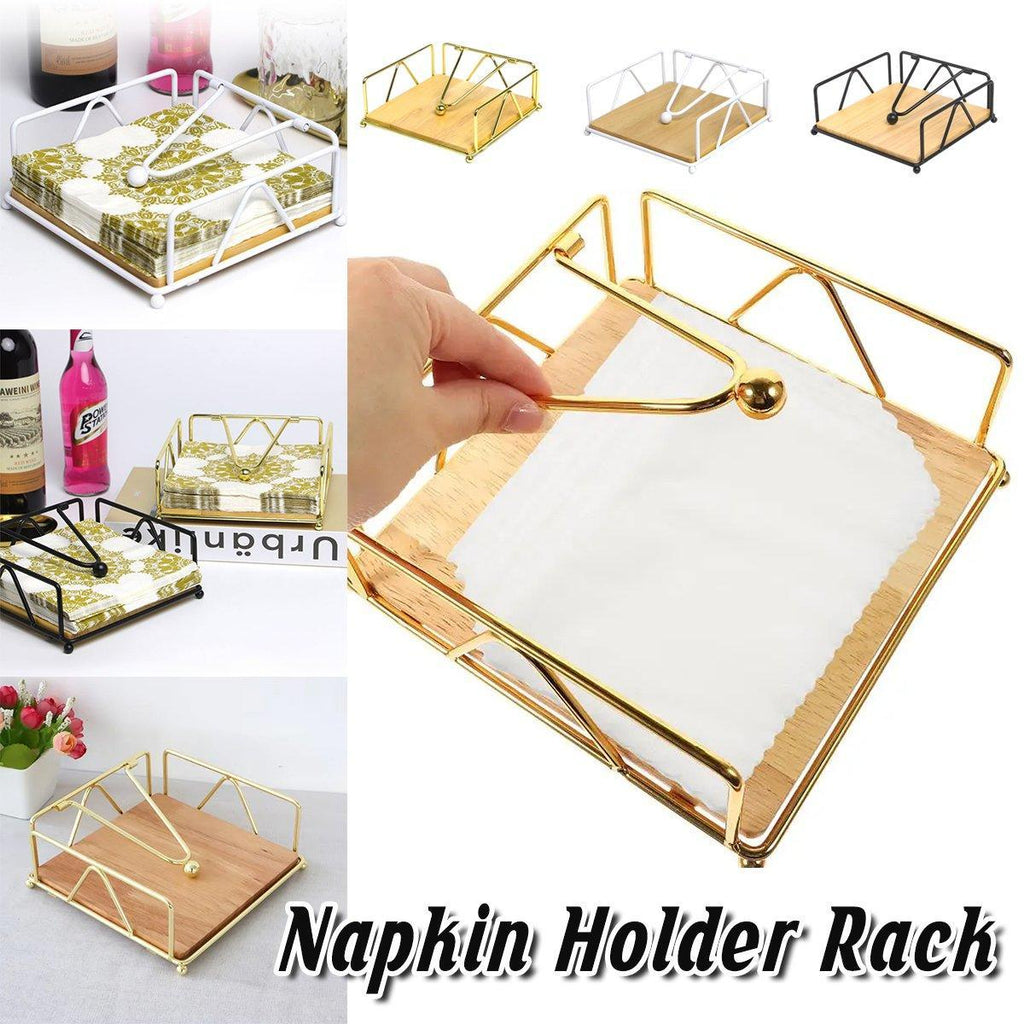 Iron Wood Napkin Holder in Three Colours | StorageOZ