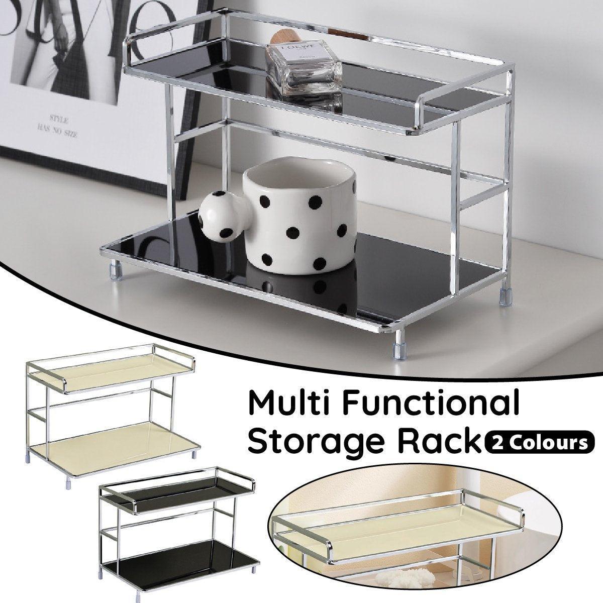 Two Tier Iron Cup Storage Rack Two Colours | StorageOZ