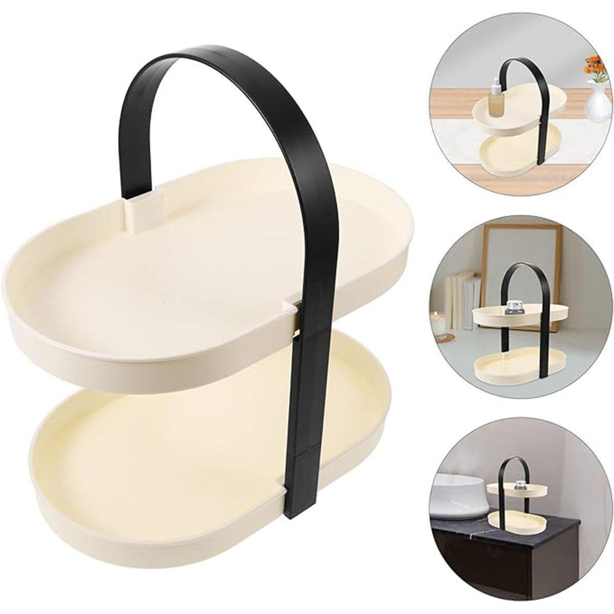 Two Tier Desktop Beauty Storage Rack Two Colours | StorageOZ