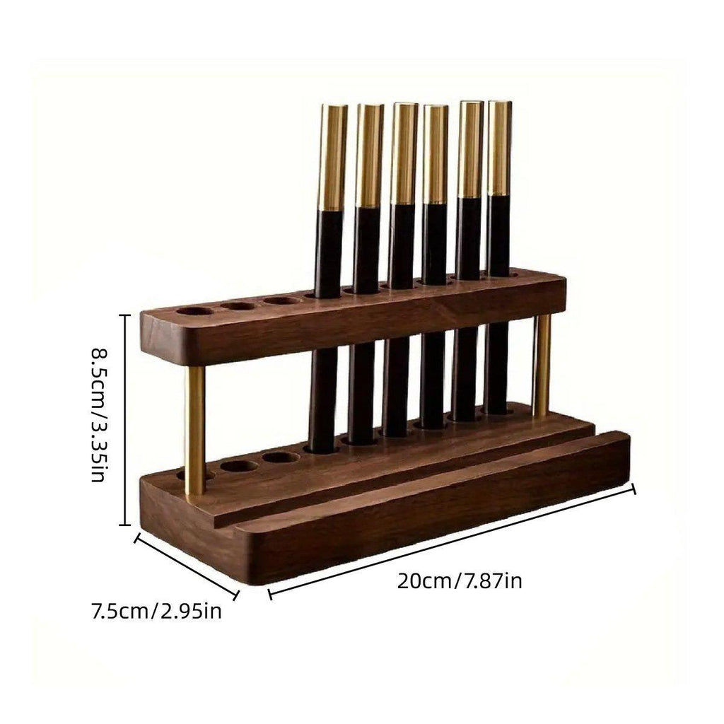 Wooden Desktop Organiser in Two Wood Tones | StorageOZ