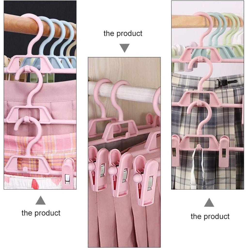10 Pcs Clip Trouser Hangers in Six Colours | StorageOZ