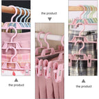 10 Pcs Clip Trouser Hangers in Six Colours | StorageOZ