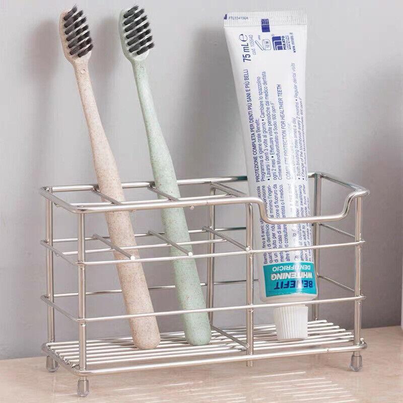 Stainless Steel Wire Toothbrush Holder Stand | StorageOZ