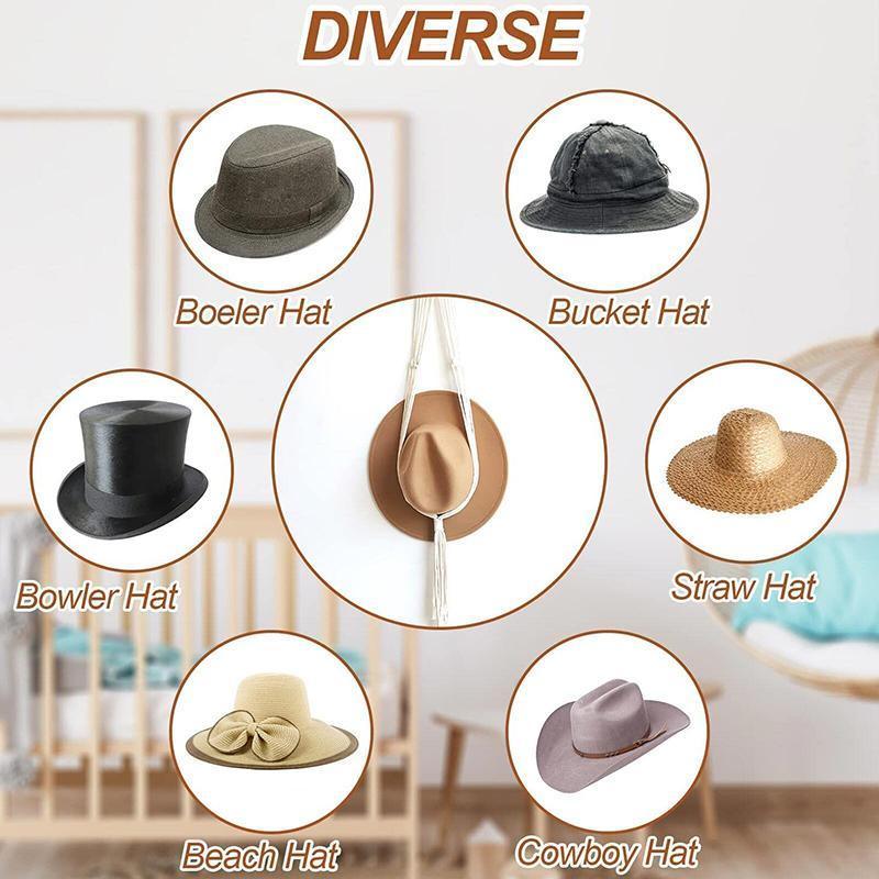 Cotton Rope Hat Rack in Four Pack Options | StorageOZ