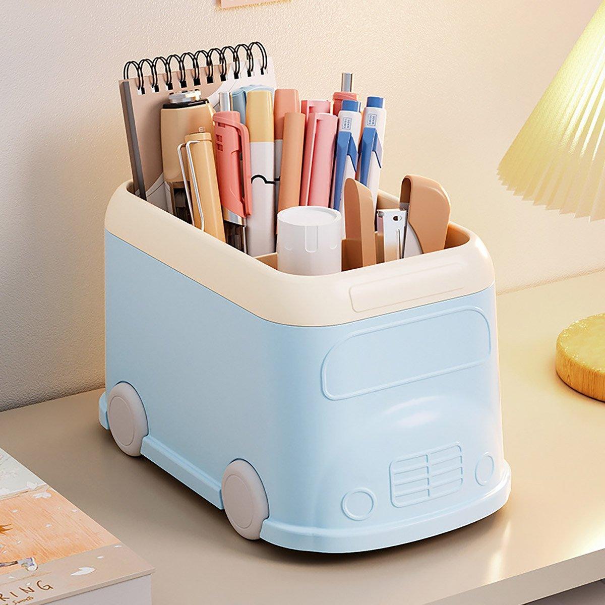 Bus Cartoon Desktop Pen Holder Two Colours | StorageOZ