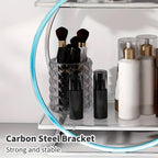 2 Tier Circular Cosmetics Rack Two Colours | StorageOZ