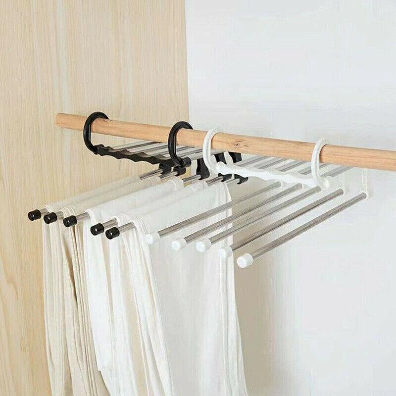 5 Bar Steel Pants Hanger Rack Two Colours | StorageOZ