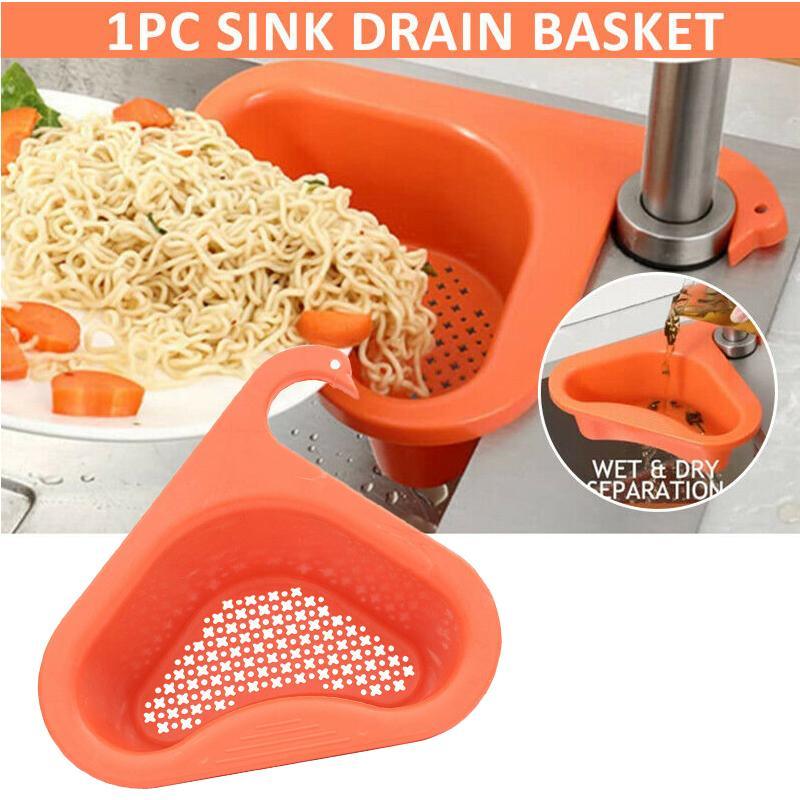 Swan Faucet Drain Basket Green or Orange | StorageOZ