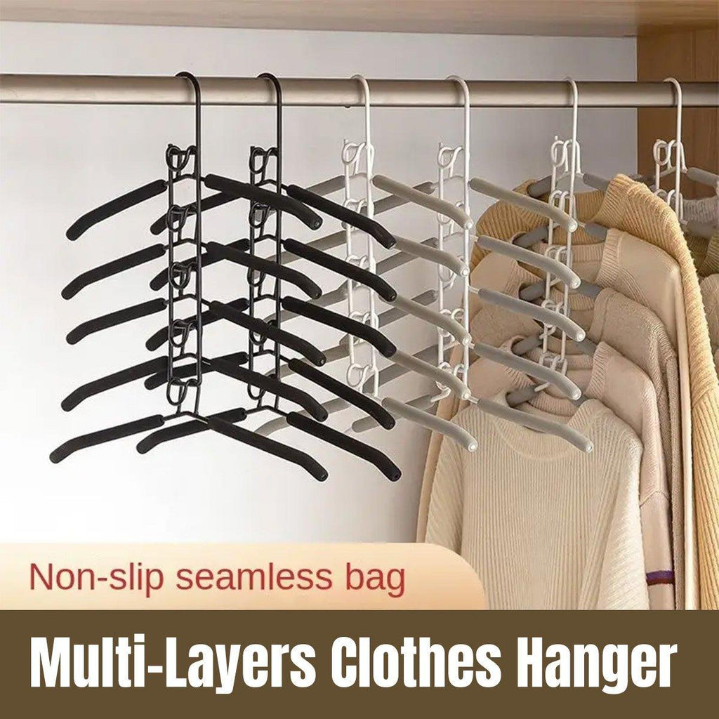 Multi Layer Folding Clothes Hanger Two Colours | StorageOZ
