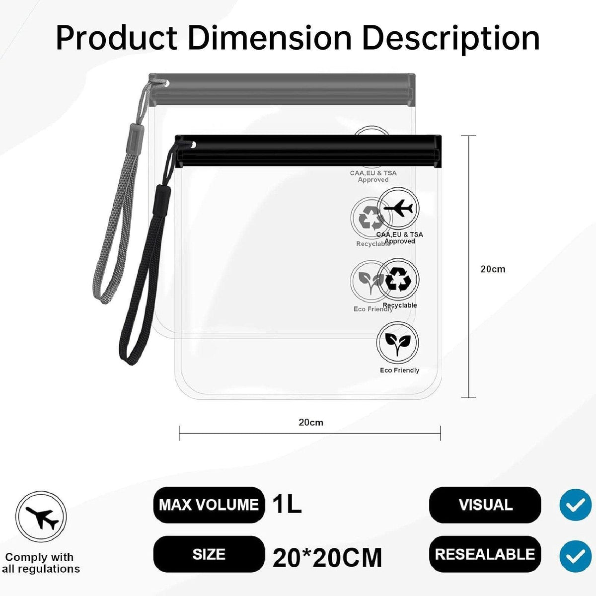 10 Pcs EVA Frosted Zipper Pouches Two Colours | StorageOZ