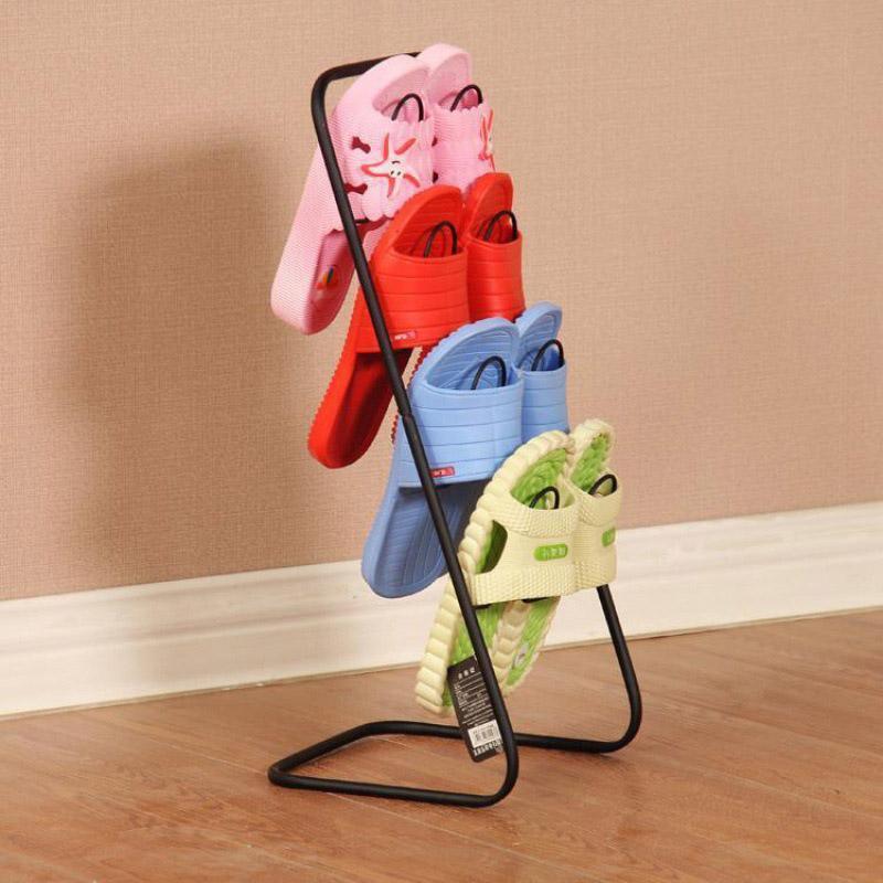 2 Tier Iron Slipper Rack with Drain Tray | StorageOZ