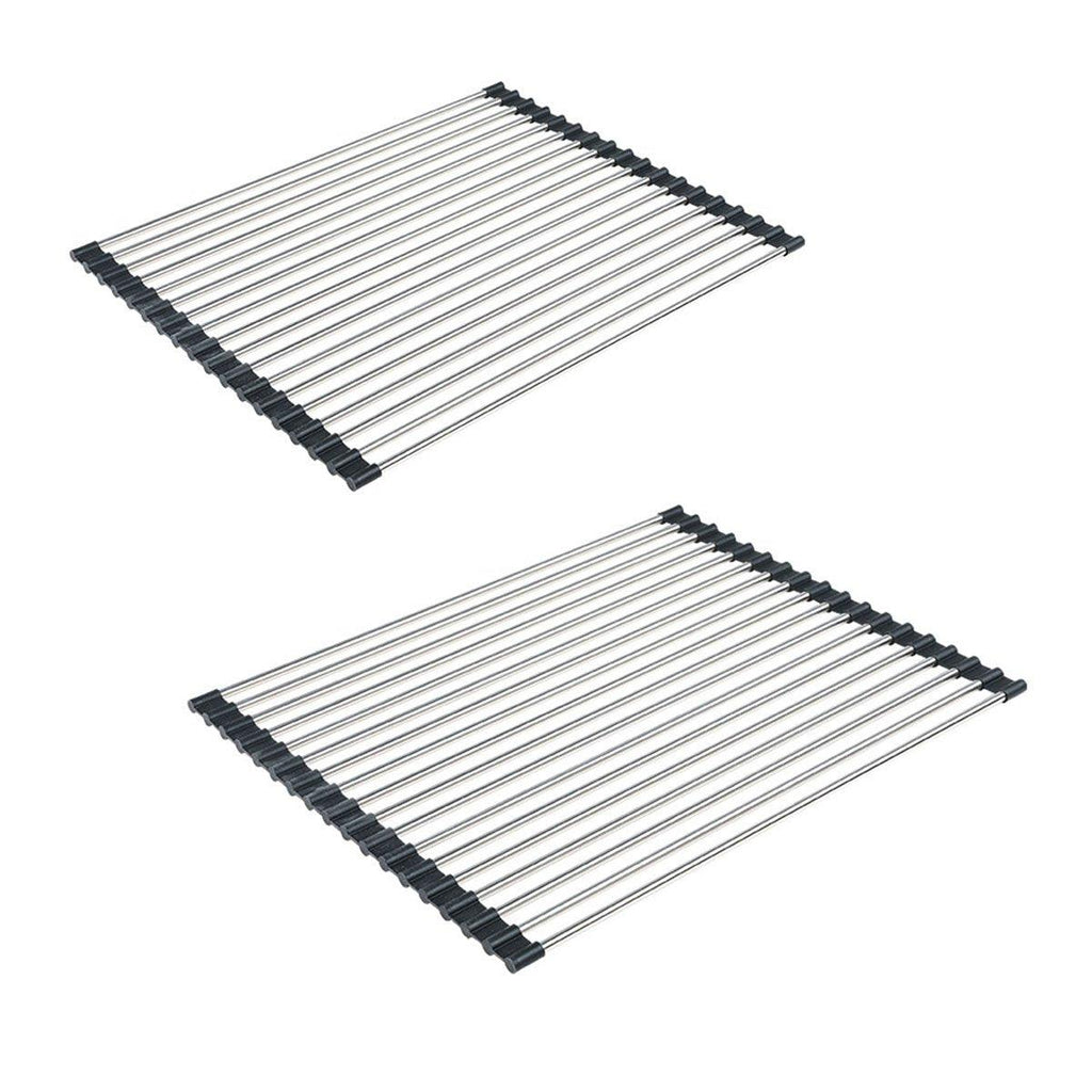 Foldable Stainless Steel Dish Drain Rack | StorageOZ
