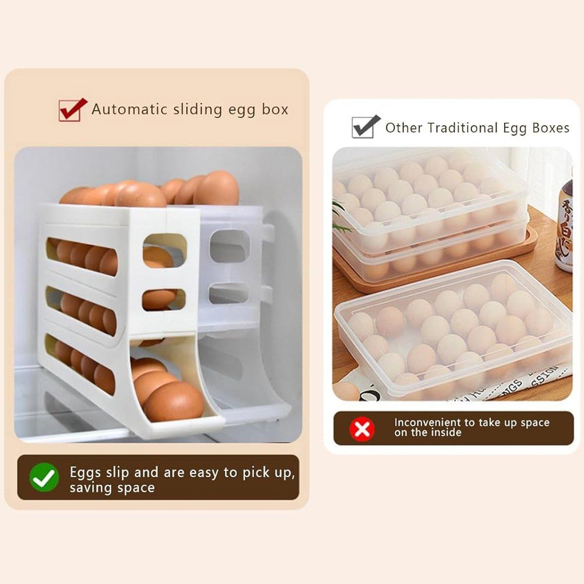 Scrolling Fridge Egg Rack Holder Organiser | StorageOZ