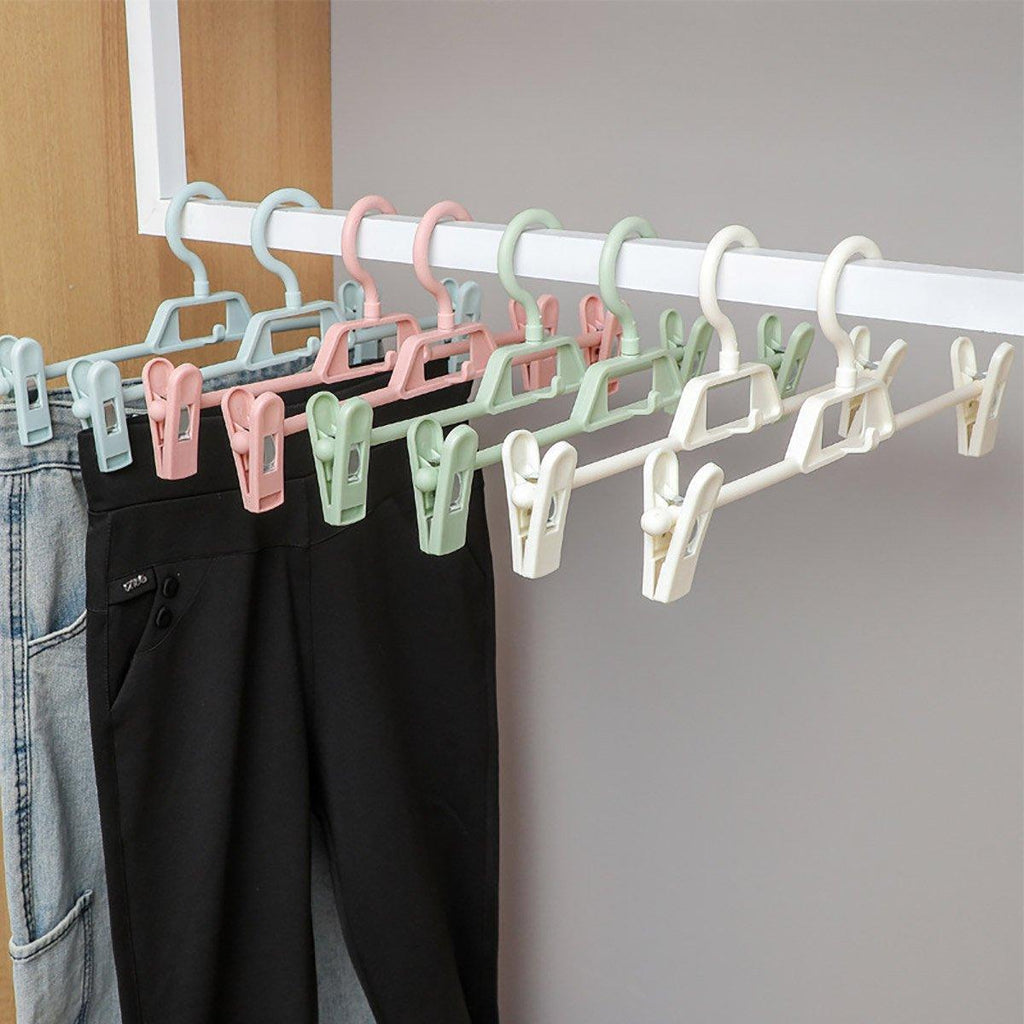 10 Pcs Clip Trouser Hangers in Six Colours | StorageOZ