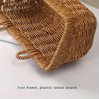 Wall Hanging Rattan Fruit Basket Two Sizes | StorageOZ