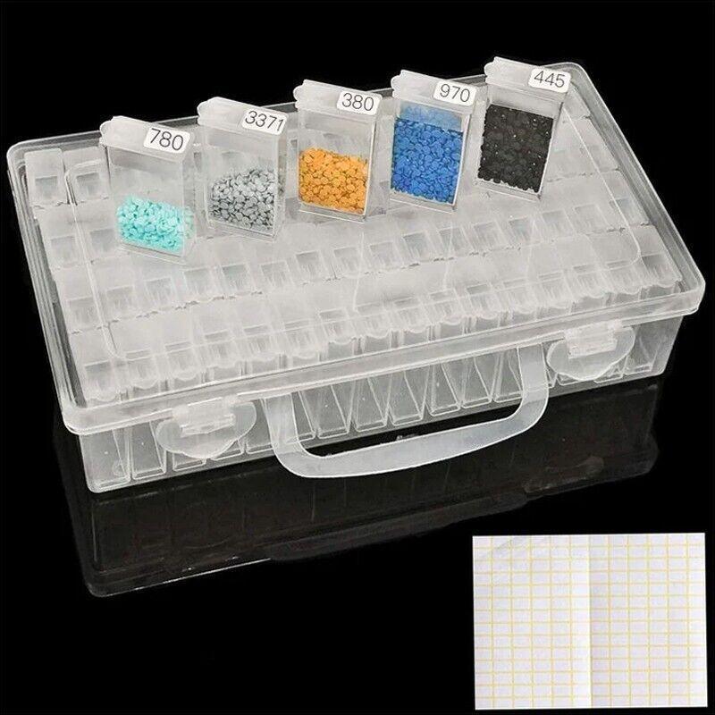 64 Grid Clear Plastic Craft Storage Box Case | StorageOZ