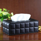 Quilted Leather Tissue Box in Two Colours | StorageOZ