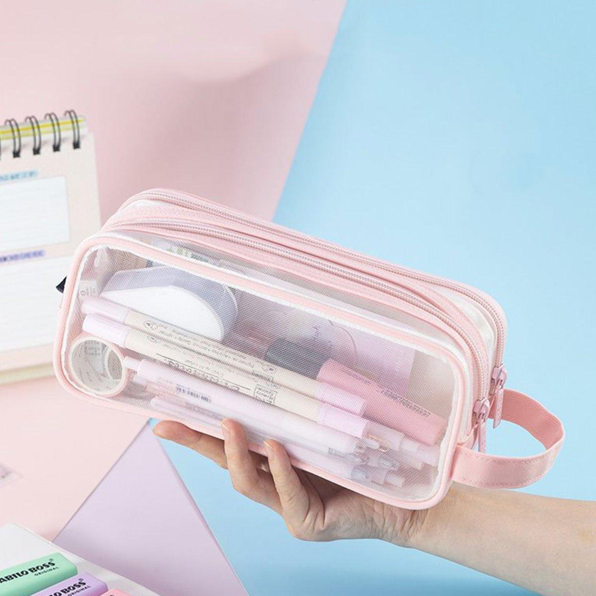 Gauze Pen Cases Two Colours Desk Organiser | StorageOZ
