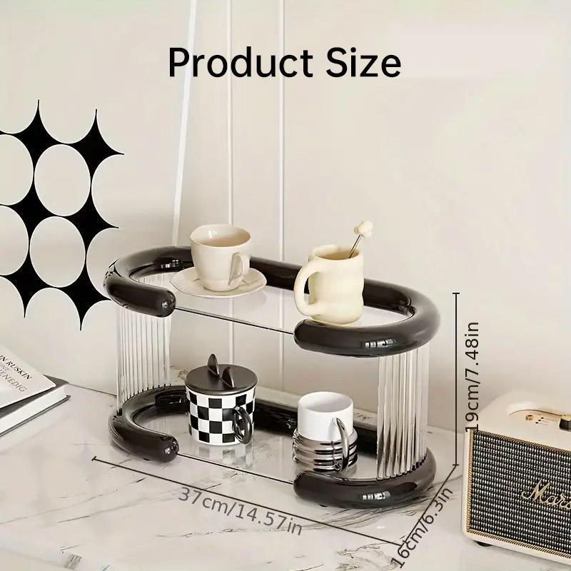 Two Tier Mug Organiser in Two Colours Set | StorageOZ