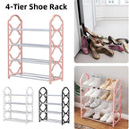 4 Tier Shoe Rack in Three Colours Organiser | StorageOZ