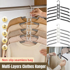 Multi Layer Folding Clothes Hanger Two Colours | StorageOZ