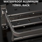 Punch Free Grey Aluminium Bathroom Towel Rack | StorageOZ