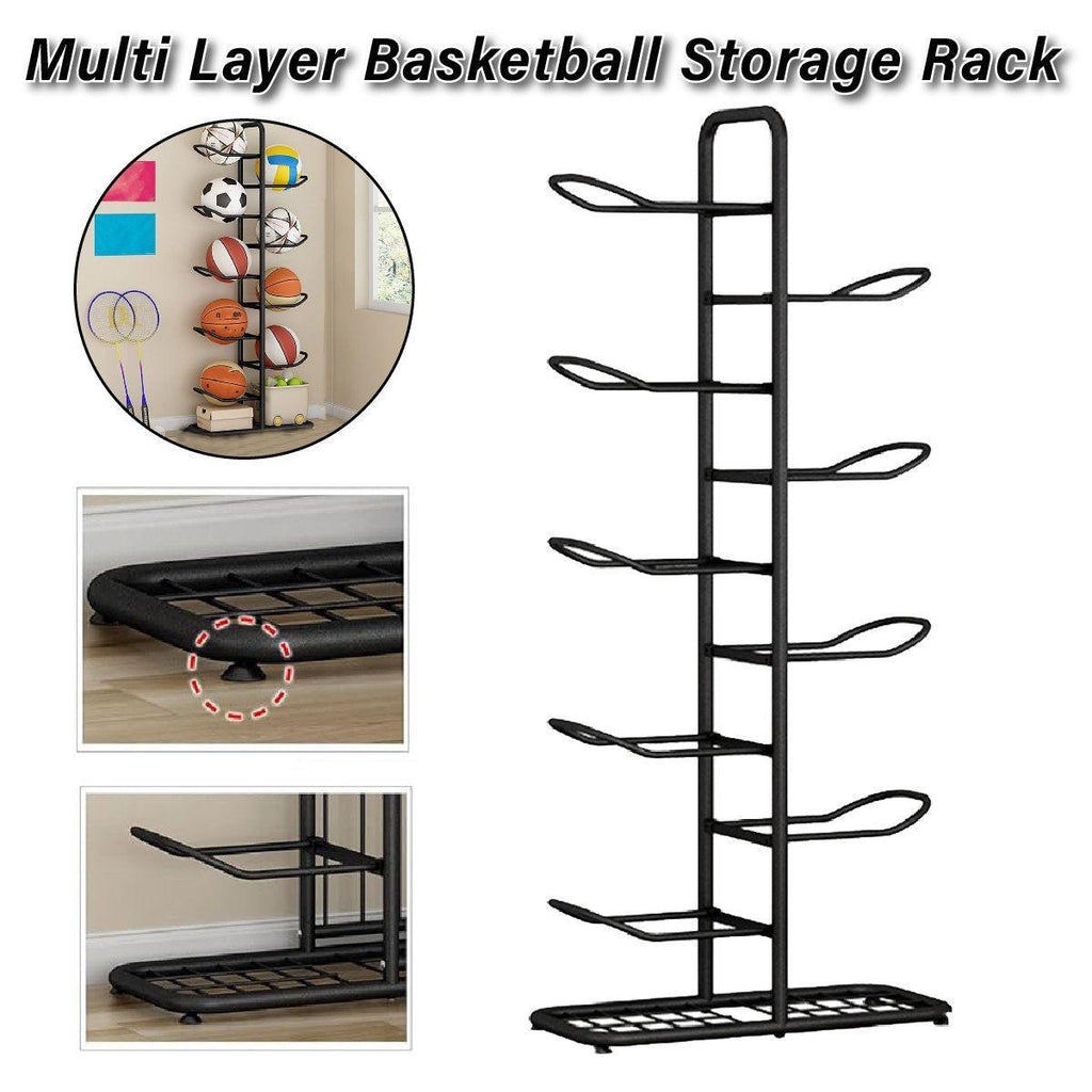 Multi Layer Basketball Storage Rack Iron Frame | StorageOZ