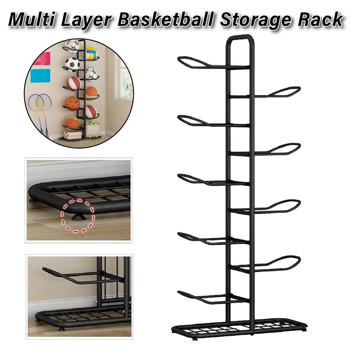 Multi Layer Basketball Storage Rack Iron Frame | StorageOZ