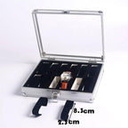 12 Grid Aluminium Carbon Fibre Watch Box | StorageOZ