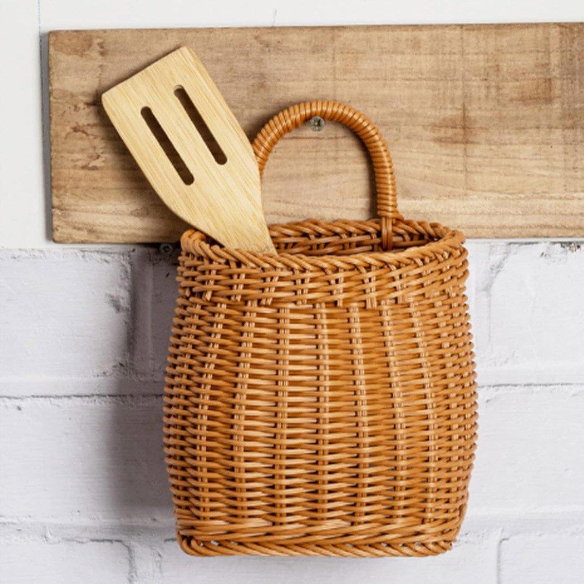 Rattan Style Hanging Basket in Two Sizes | StorageOZ