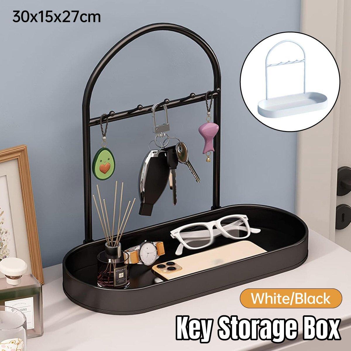 Entryway Key Hanger Rack in Black or White | StorageOZ