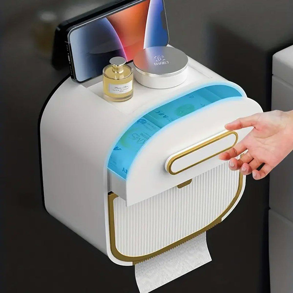 Wall Mounted Toilet Tissue Box Two Colours | StorageOZ