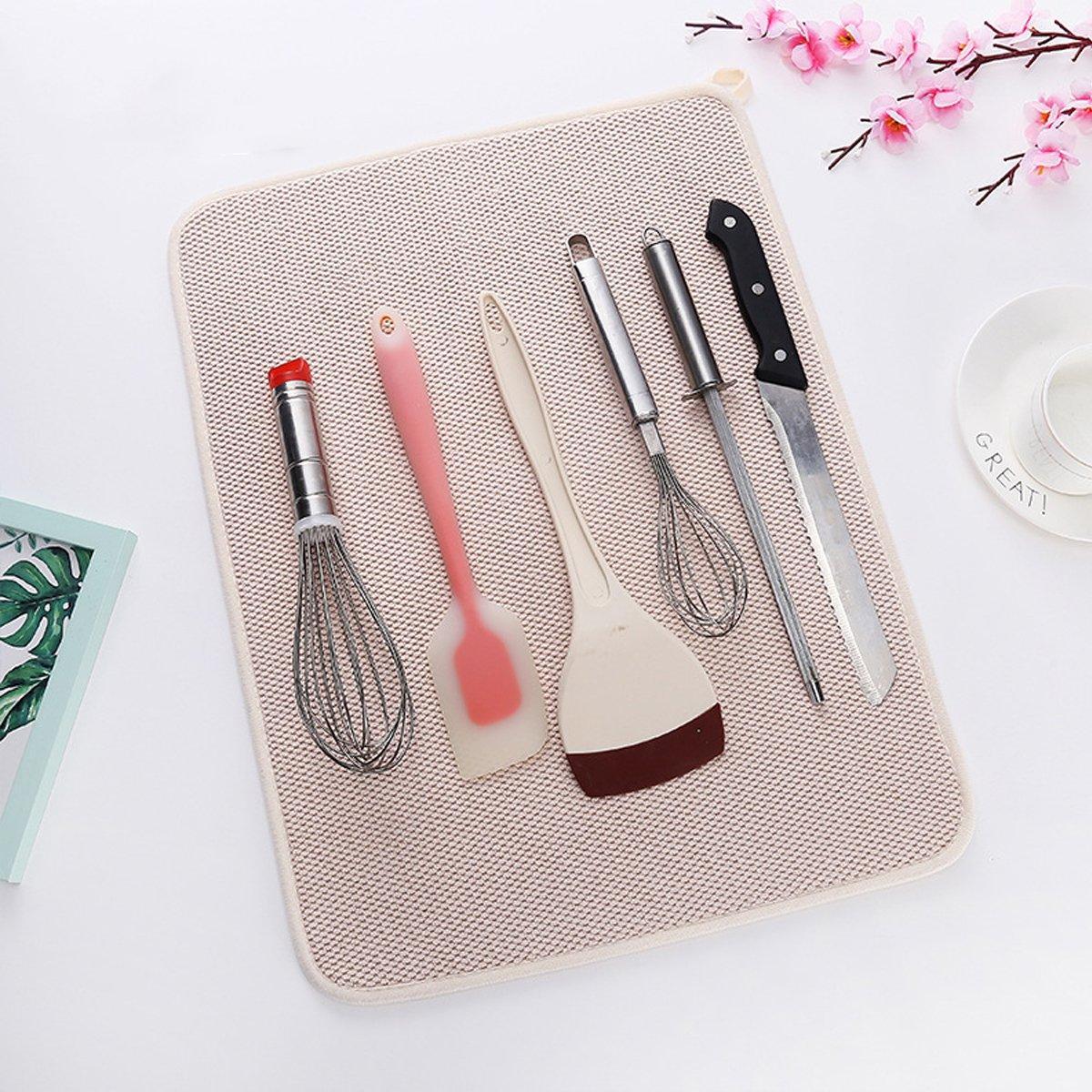 3 Pcs Microfiber Kitchen Dish Drying Mats | StorageOZ