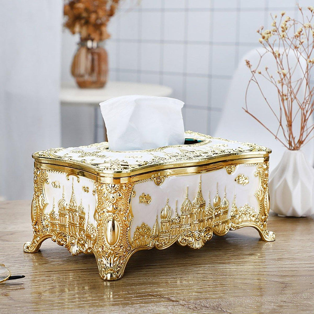 Decorative Napkin Tissue Box Gold or Silver | StorageOZ