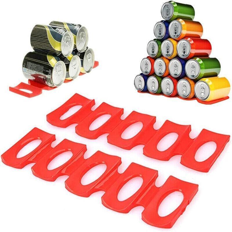 Silicone Fridge Can Holder Bottle Rack Red | StorageOZ