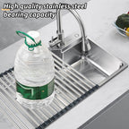 Foldable Stainless Steel Dish Drain Rack | StorageOZ