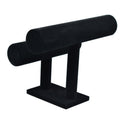 Two Tier Black Faux Leather Jewellery Stand | StorageOZ