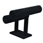 Two Tier Black Faux Leather Jewellery Stand | StorageOZ
