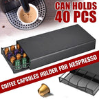 40 Pod Nespresso Coffee Capsule Drawer Rack | StorageOZ