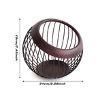 Brown Iron Fruit Storage Basket with Open Wire | StorageOZ