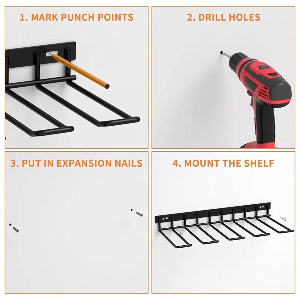 Metal Drill Storage Rack Garage Organiser | StorageOZ