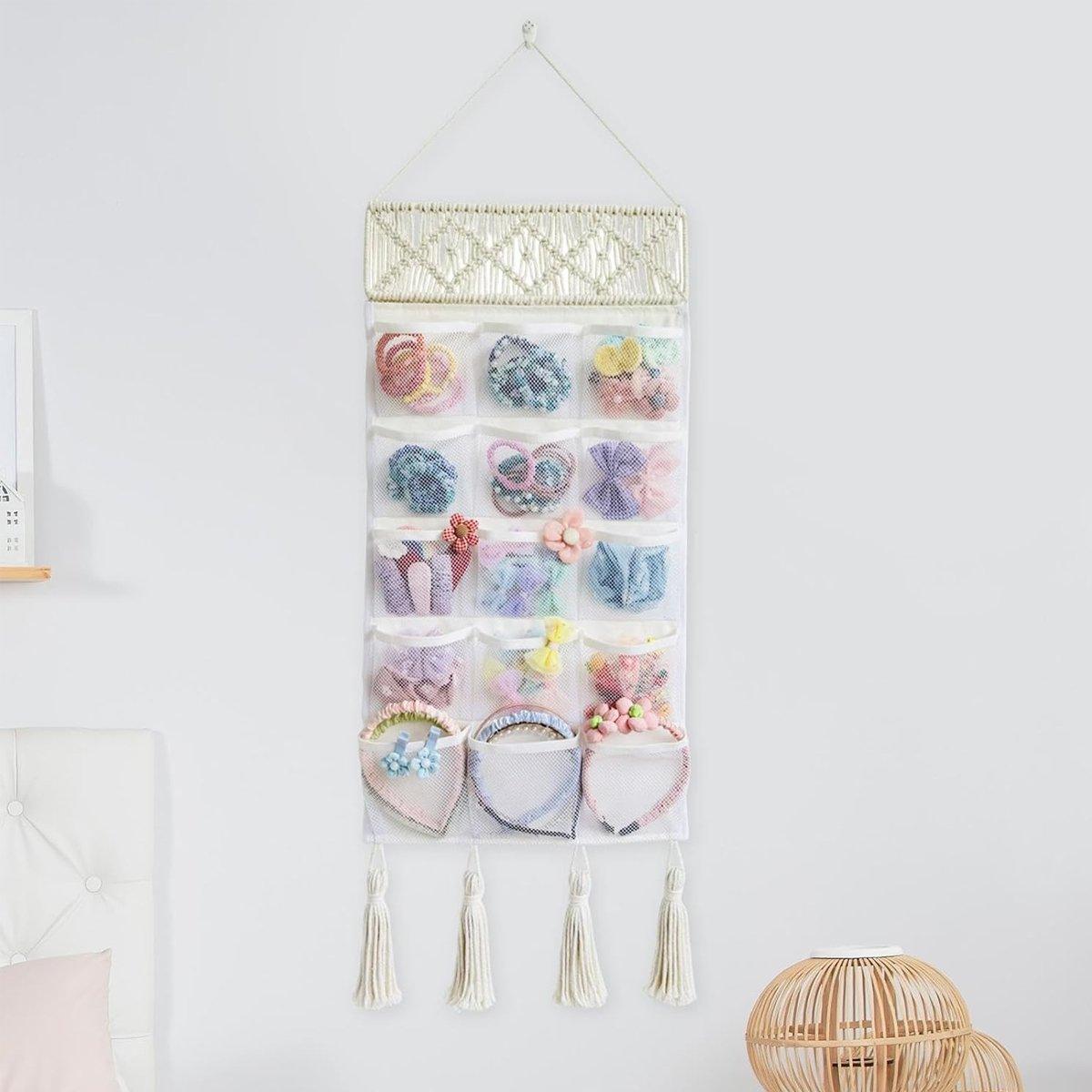 Woven Hanging Storage Bag in Two Styles Set | StorageOZ