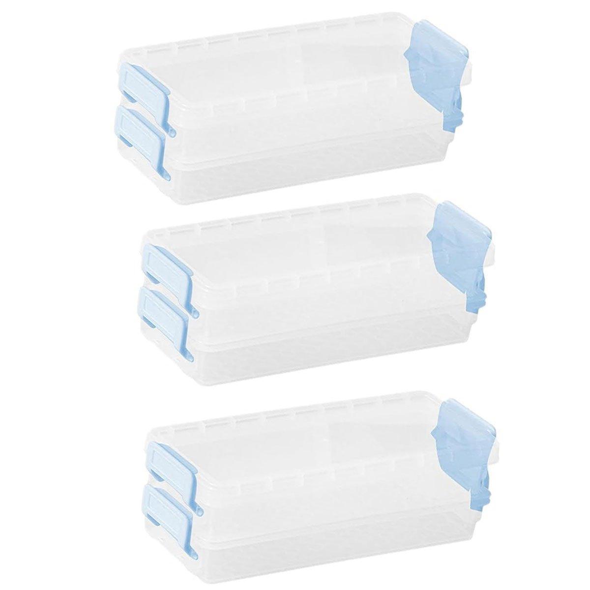 3 Pcs Clear Desktop Storage Boxes Six Colours | StorageOZ