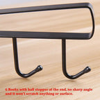 2 Pcs 6 Hook Iron Wall Rack in Two Colours | StorageOZ