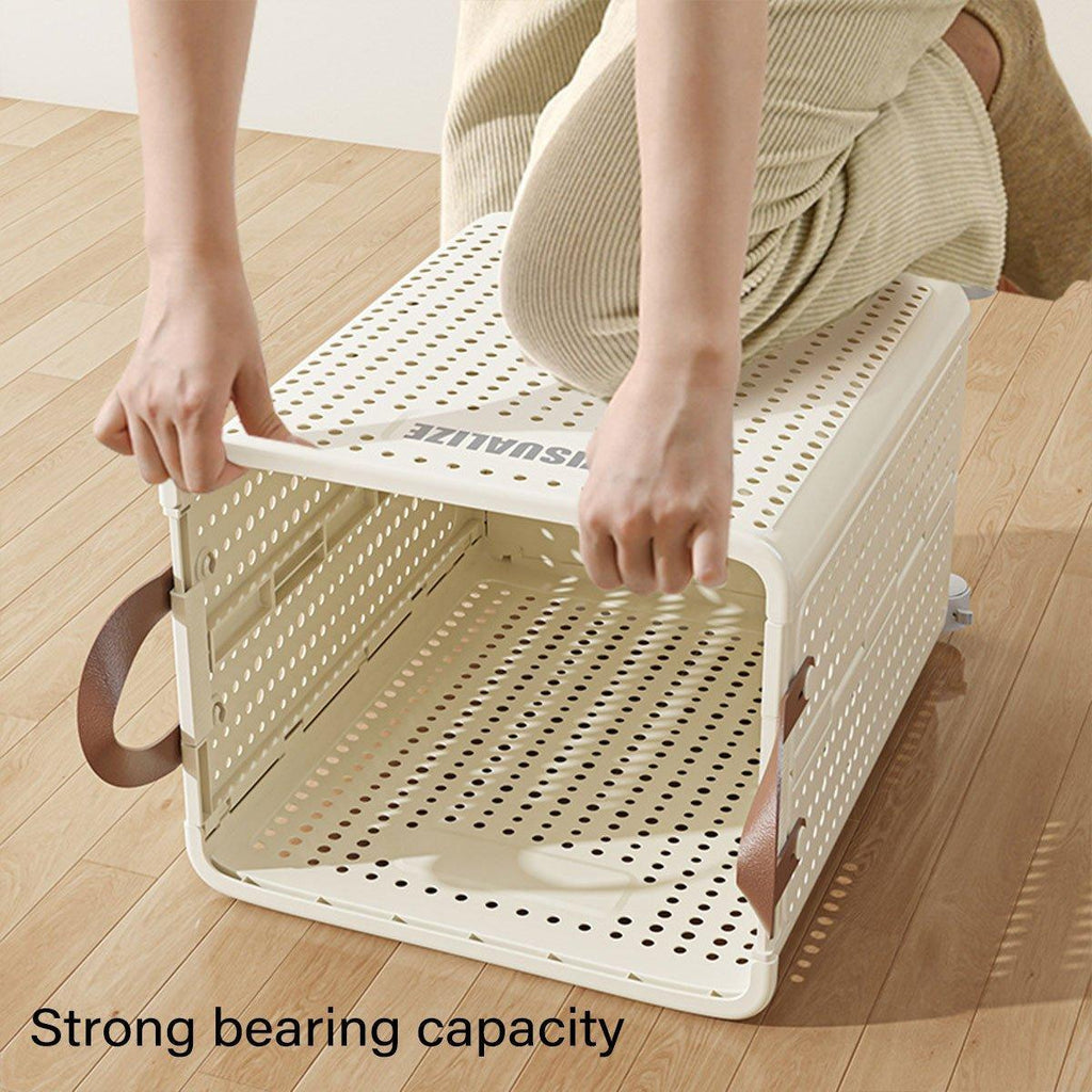 Folding Ventilated Laundry Basket Hamper | StorageOZ