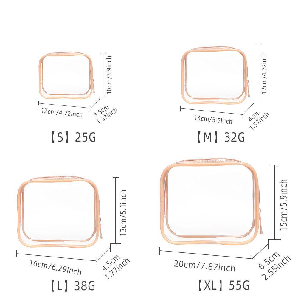4 Pcs PVC Cosmetic Storage Bags Nine Colours | StorageOZ