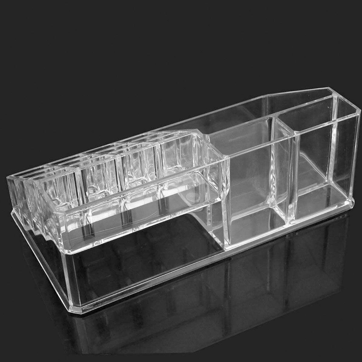 Clear Multi Grid Desktop Storage Box Organiser | StorageOZ
